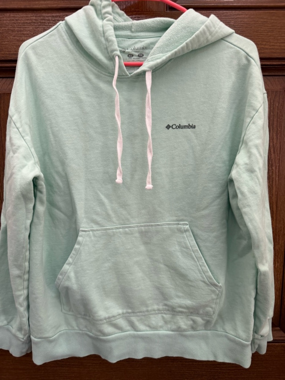 Columbia Women's Mint Hoodie with White Drawstrings